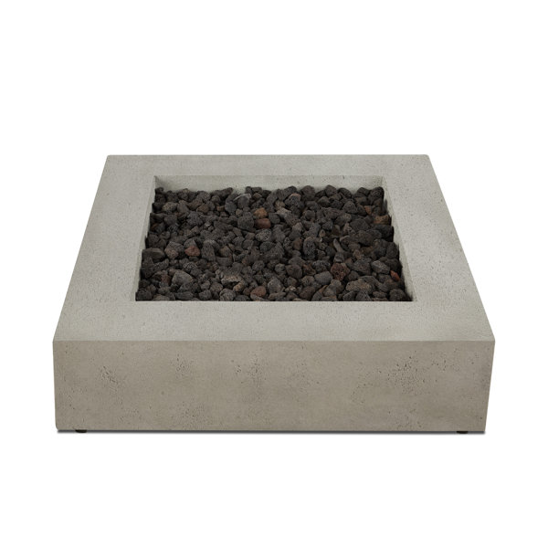 Ashling 42" Square Concrete Propane Fire Pit Table by Jensen Co